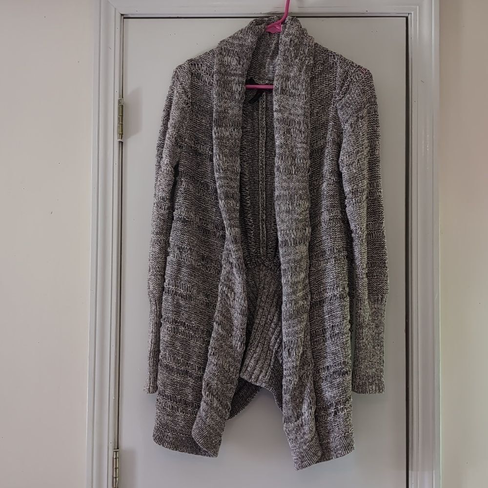 BCBGMAXAZRIA Jane Oversized Heavy Knit Sweater Cardigan Ruched Back Size S‎